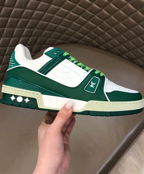 lv sneakers green|louis vuitton lion sneakers.